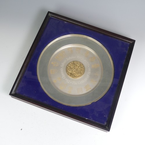 66 - 'The Royal College of Arms' Silver Jubilee Commemorative silver Charger, hallmarked for The Yorkshir... 