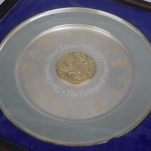 66 - 'The Royal College of Arms' Silver Jubilee Commemorative silver Charger, hallmarked for The Yorkshir... 