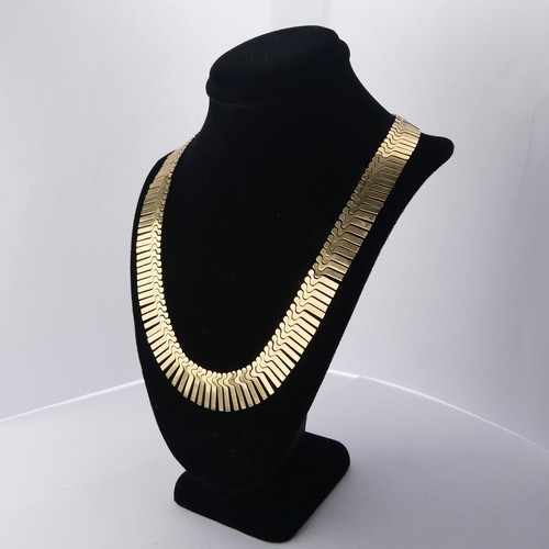 313 - A 9ct yellow gold fringe 'Cleopatra' Necklace, hallmarked Birmingham, 1967, the clasp with inscripti... 