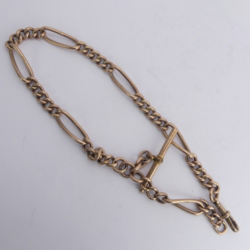 316 - A 9ct yellow gold Watch Chain, with T-bar and clip fittings, 31cm long, approx. total weight 40g.... 