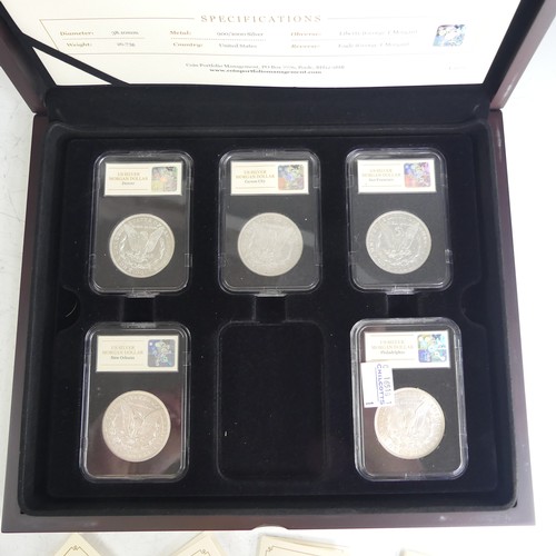 478 - 'The complete Morgan Dollar Mintmark Collection', a cased set of five to include; 1900 New Orleans, ... 