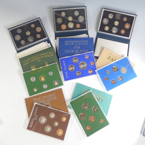 481 - The Royal Mint Proof Year Sets; dated 1983, 1984 and 1986, together with proof coin year sets for; T... 