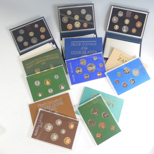 481 - The Royal Mint Proof Year Sets; dated 1983, 1984 and 1986, together with proof coin year sets for; T... 