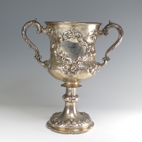 74 - A Victorian silver two handled Trophy Cup, by Daniel & Charles Houle, hallmarked London, 1867, o... 