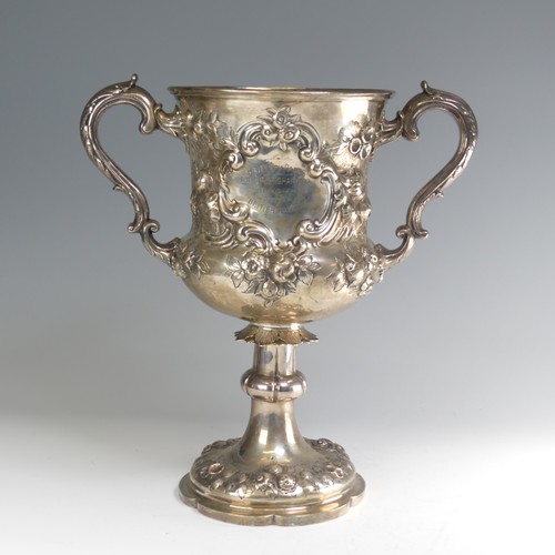 74 - A Victorian silver two handled Trophy Cup, by Daniel & Charles Houle, hallmarked London, 1867, o... 