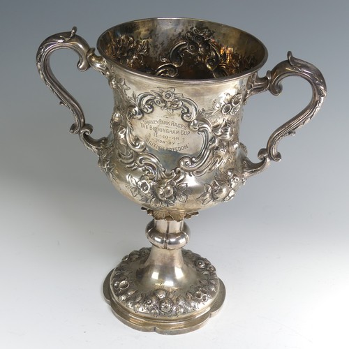 74 - A Victorian silver two handled Trophy Cup, by Daniel & Charles Houle, hallmarked London, 1867, o... 