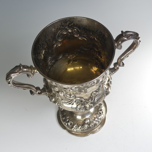 74 - A Victorian silver two handled Trophy Cup, by Daniel & Charles Houle, hallmarked London, 1867, o... 