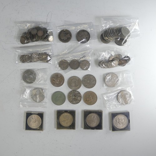 483 - A quantity of Pre-1947 silver Coins, 8.1ozt, together with two Victorian silver crowns etc., (a lot)... 