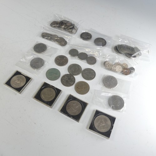 483 - A quantity of Pre-1947 silver Coins, 8.1ozt, together with two Victorian silver crowns etc., (a lot)... 