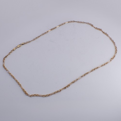 317 - A 9ct yellow gold figaro link Necklace, 52cm long, approx. total weight 10.3g.