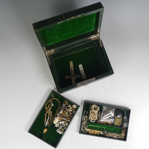 380 - A quantity of Costume Jewellery, including cultured and faux pearls, gold plated and other cufflinks... 