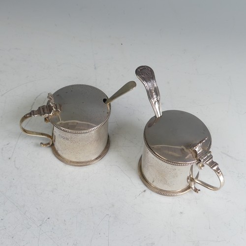 97 - A pair of George V silver Mustard Pots, by Johnson, Walker & Tolhurst, hallmarked London, 1913, ... 