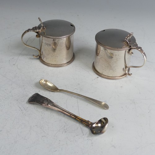 97 - A pair of George V silver Mustard Pots, by Johnson, Walker & Tolhurst, hallmarked London, 1913, ... 