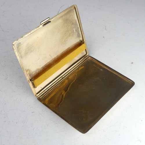 387 - A 9ct yellow gold Cigarette Case, by William Neale & Son Ltd., hallmarked Birmingham 1939, with ... 