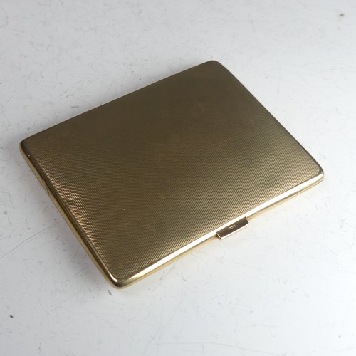 387 - A 9ct yellow gold Cigarette Case, by William Neale & Son Ltd., hallmarked Birmingham 1939, with ... 