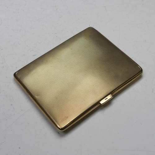 387 - A 9ct yellow gold Cigarette Case, by William Neale & Son Ltd., hallmarked Birmingham 1939, with ... 