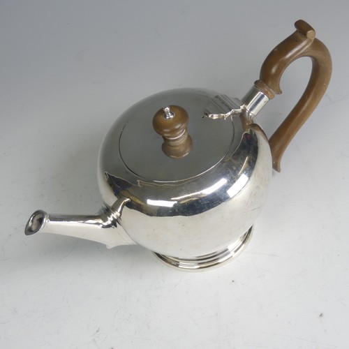 102 - A George VI silver Teapot, by Blackmore & Fletcher Ltd., hallmarked London 1937, of bullet form ... 