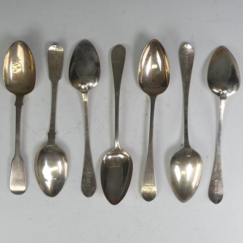 110 - A set of five George IV silver Table Spoons, by William Eley I & William Fearn, hallmarked Londo... 