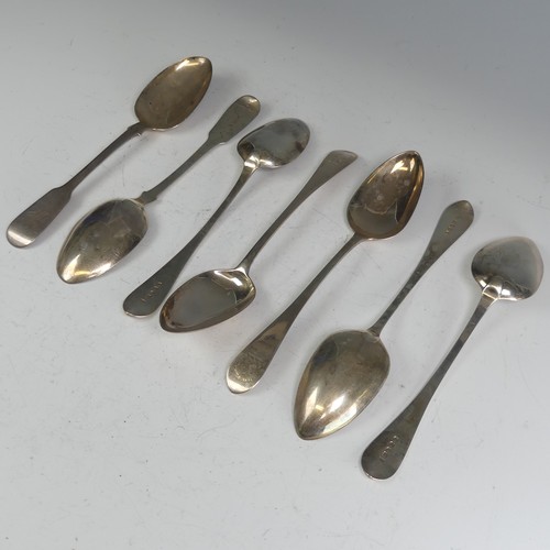 110 - A set of five George IV silver Table Spoons, by William Eley I & William Fearn, hallmarked Londo... 