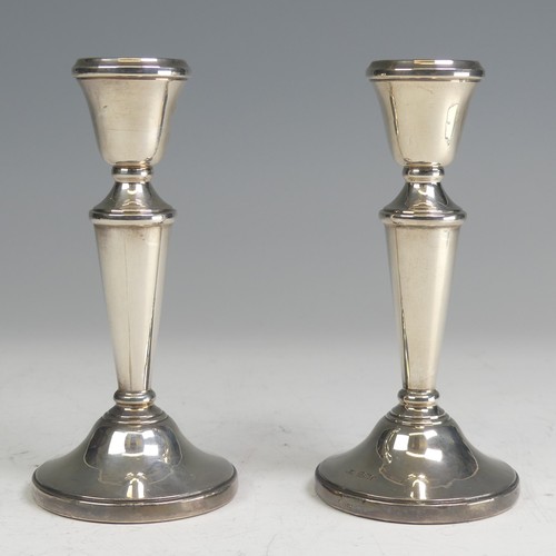 111 - A pair of Elizabeth II silver Candlesticks, by William Adams Ltd., hallmarked Birmingham 1980, with ... 