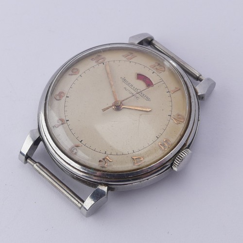 229 - A vintage Jaeger-LeCoultre stainless steel automatic Wristwatch, the 'bumper' movement with power re... 