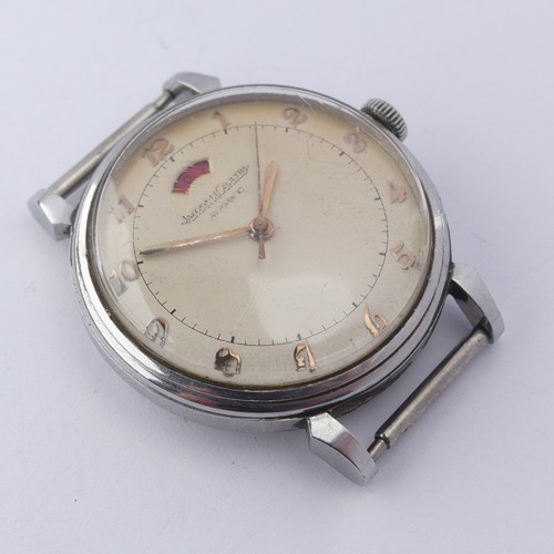 229 - A vintage Jaeger-LeCoultre stainless steel automatic Wristwatch, the 'bumper' movement with power re... 