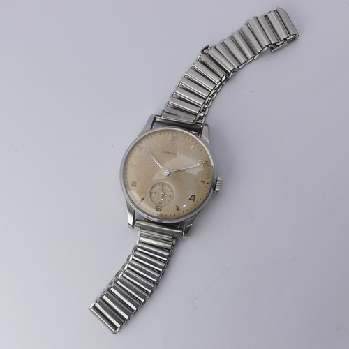 230 - A vintage stainless steel Longines Wristwatch, the signed dial with alternate steel baton and Arabic... 