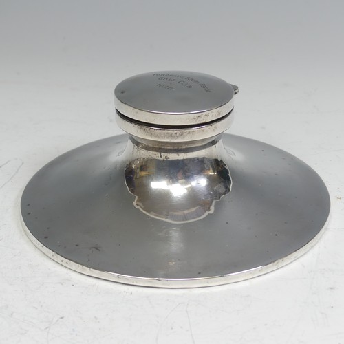 116 - A George V silver Capstan Inkwell, by William Neale & Son Ltd., hallmarked Birmimgham 1925, the ... 