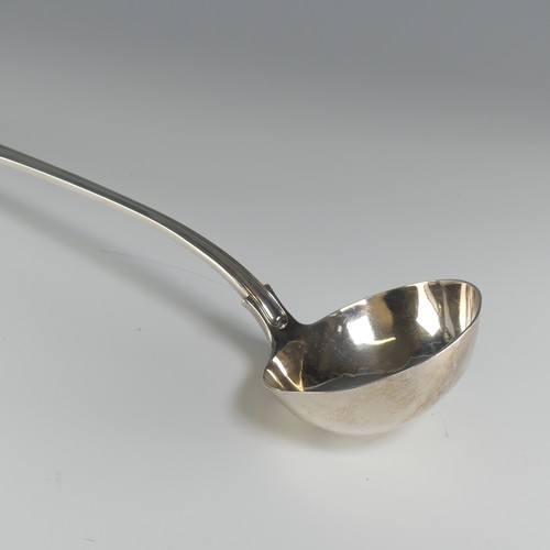 119 - A Victorian silver Soup Ladle, by Chawner & Co., hallmarked London, 1848, King's pattern, 34cm l... 