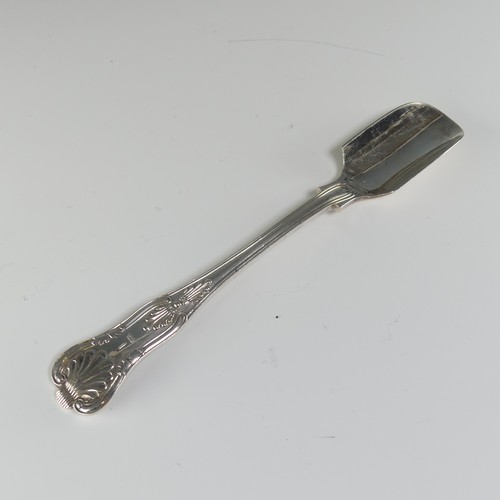 126 - A George V silver Stilton Scoop, by Atkin Brothers, hallmarked Sheffield, 1917, Kings pattern, crest... 