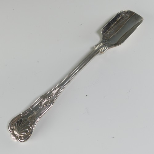 126 - A George V silver Stilton Scoop, by Atkin Brothers, hallmarked Sheffield, 1917, Kings pattern, crest... 