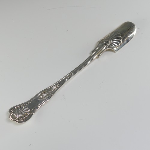 126 - A George V silver Stilton Scoop, by Atkin Brothers, hallmarked Sheffield, 1917, Kings pattern, crest... 