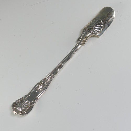 126 - A George V silver Stilton Scoop, by Atkin Brothers, hallmarked Sheffield, 1917, Kings pattern, crest... 