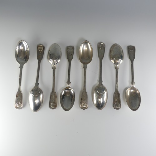 134 - A set of eight Edwardian silver Table Spoons, by Robert Stebbings, hallmarked London 1907, fiddle th... 