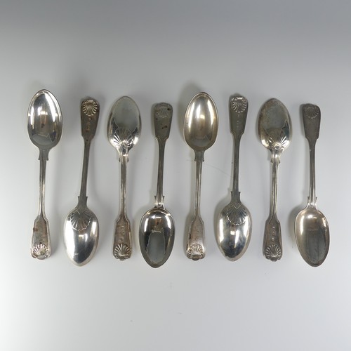 134 - A set of eight Edwardian silver Table Spoons, by Robert Stebbings, hallmarked London 1907, fiddle th... 