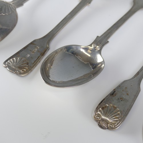 134 - A set of eight Edwardian silver Table Spoons, by Robert Stebbings, hallmarked London 1907, fiddle th... 