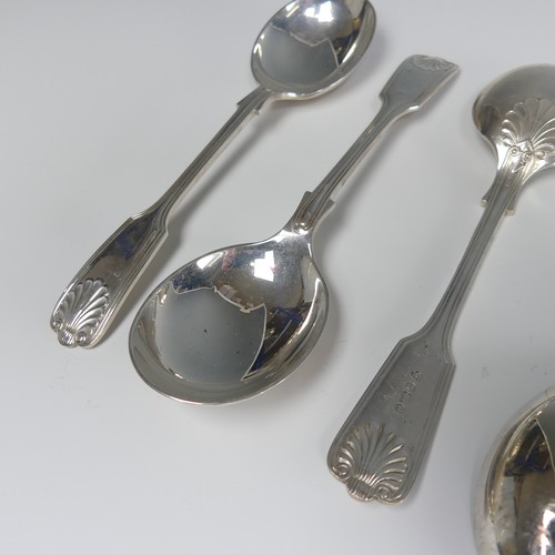 136 - A set of six Elizabeth II silver Soup Spoons, by C J Vander Ltd., hallmarked Sheffield, 1964, fiddle... 