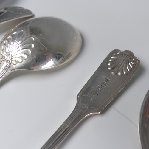 136 - A set of six Elizabeth II silver Soup Spoons, by C J Vander Ltd., hallmarked Sheffield, 1964, fiddle... 