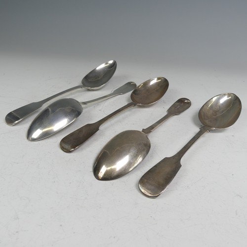 143 - A set of three Victorian silver Table Spoons, by John Aldwinckle & Thomas Slater, hallmarked Lon... 