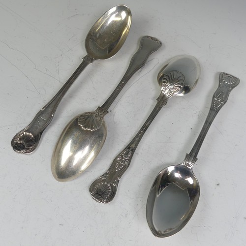 144 - A pair of Victorian silver Table Spoons, by Chawner & Co., hallmarked London, 1850, King's patte... 