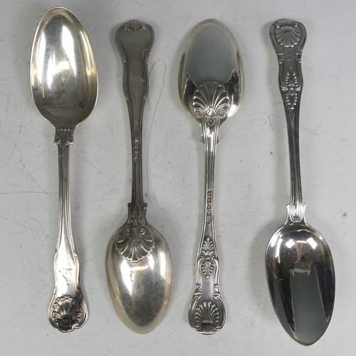 144 - A pair of Victorian silver Table Spoons, by Chawner & Co., hallmarked London, 1850, King's patte... 