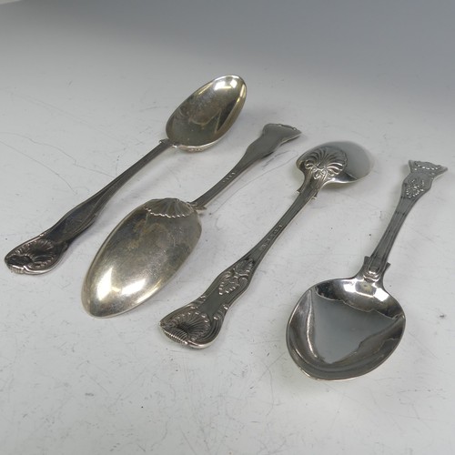 144 - A pair of Victorian silver Table Spoons, by Chawner & Co., hallmarked London, 1850, King's patte... 