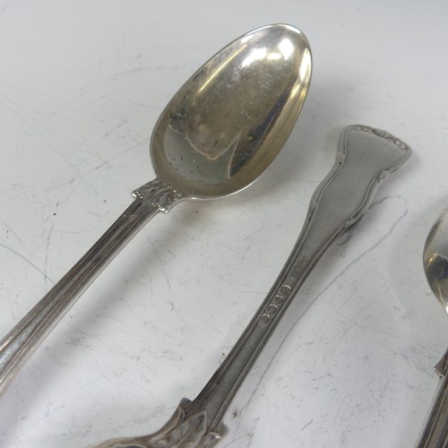 144 - A pair of Victorian silver Table Spoons, by Chawner & Co., hallmarked London, 1850, King's patte... 