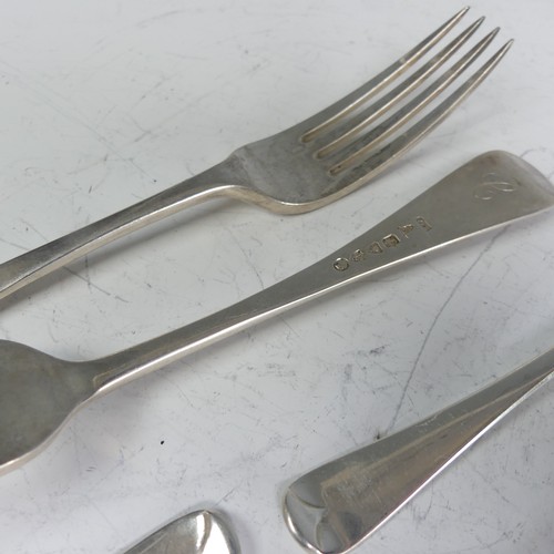 146 - A pair of Victorian silver Forks, by Walker & Hall, hallmarked London 1877, Old English pattern,... 