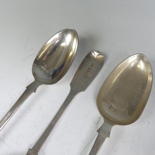 147 - A pair of Victorian silver Table Spoons, by William Rawlings Sobey, hallmarked Exeter, 1851, fiddle ... 