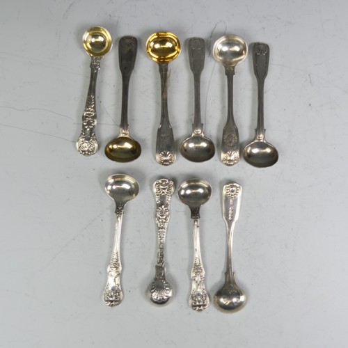 148 - A pair of George III silver Salt Spoons, by William Eley I & William Fearn, hallmarked London 18... 