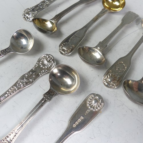 148 - A pair of George III silver Salt Spoons, by William Eley I & William Fearn, hallmarked London 18... 