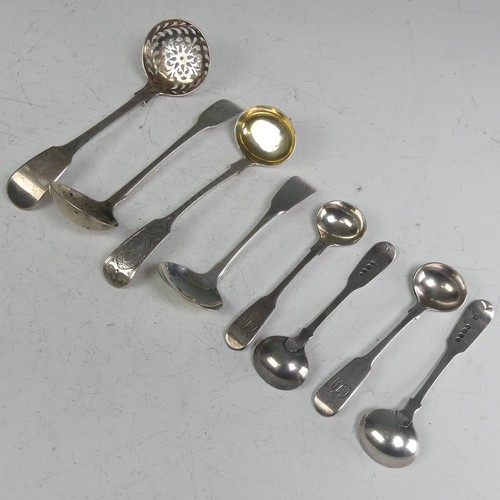 152 - A set of four Victorian silver Salt Spoons, by John James Whiting, hallmarked London ,18.39, fiddle ... 