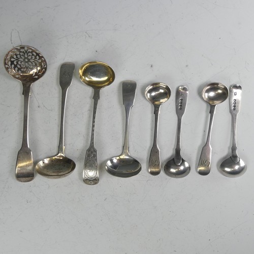 152 - A set of four Victorian silver Salt Spoons, by John James Whiting, hallmarked London ,18.39, fiddle ... 