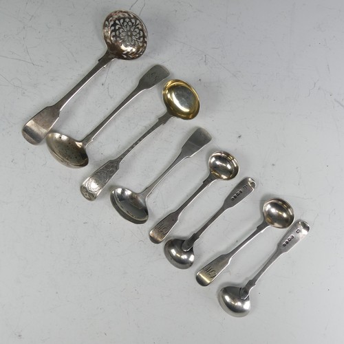 152 - A set of four Victorian silver Salt Spoons, by John James Whiting, hallmarked London ,18.39, fiddle ... 